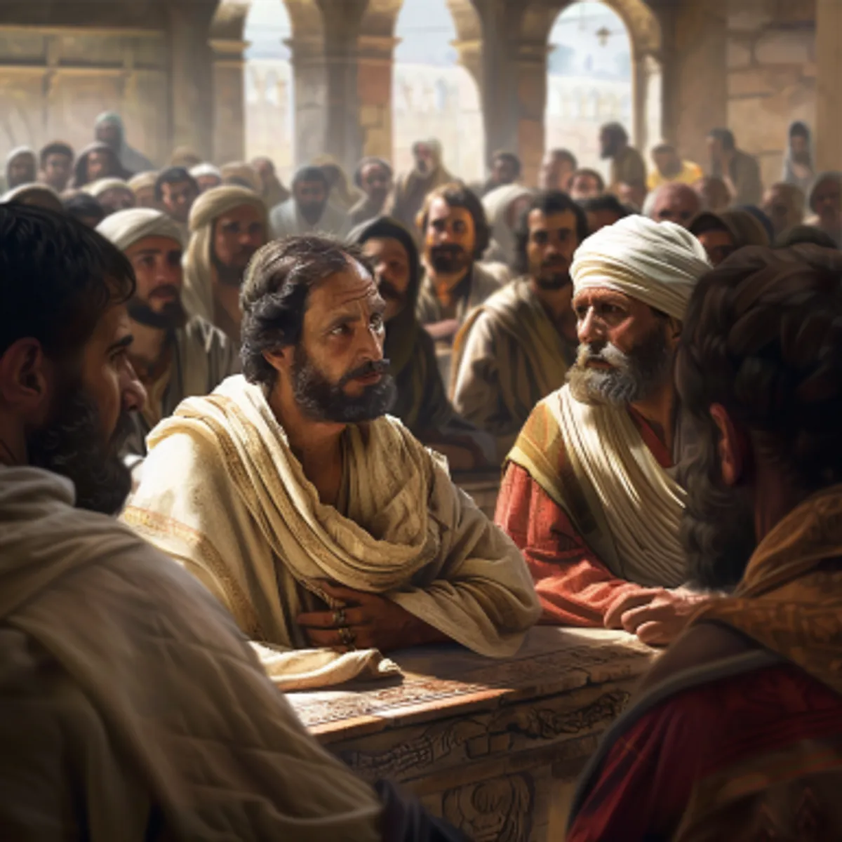Marc 7:5 - Et les pharisiens et les scribes lui demandèrent: Pourquoi tes disciples ne suivent-ils pas la tradition des anciens, mais prennent-ils leurs repas avec des mains impures?