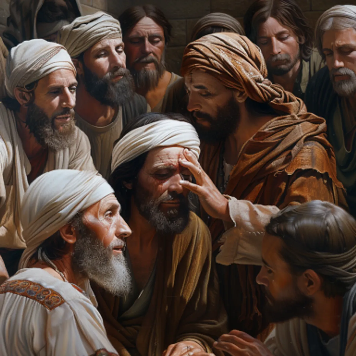 マルコによる福音書 8:22 - 彼ら遂にベツサイダに到る。人々、盲人をイエスに連れ來りて、觸り給はんことを願ふ。