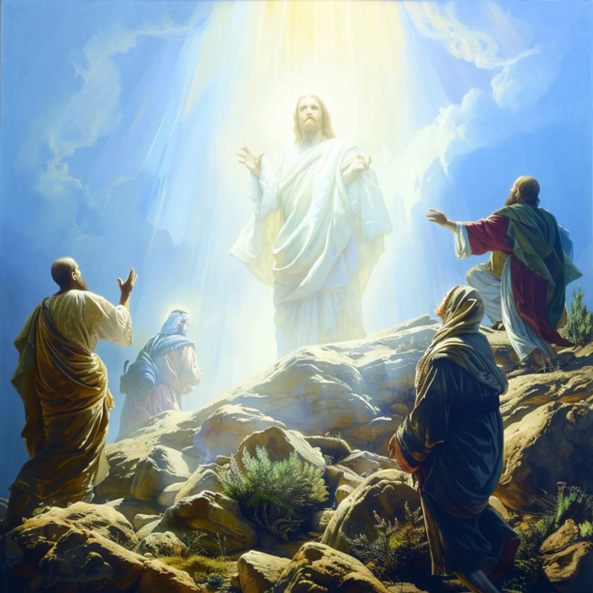 Marc 9:2 - După şase zile, Isus a luat cu El pe Petru, pe Iacov şi pe Ioan, şi i -a dus singuri de o parte pe un munte înalt. Acolo S'a schimbat la faţă înaintea lor.