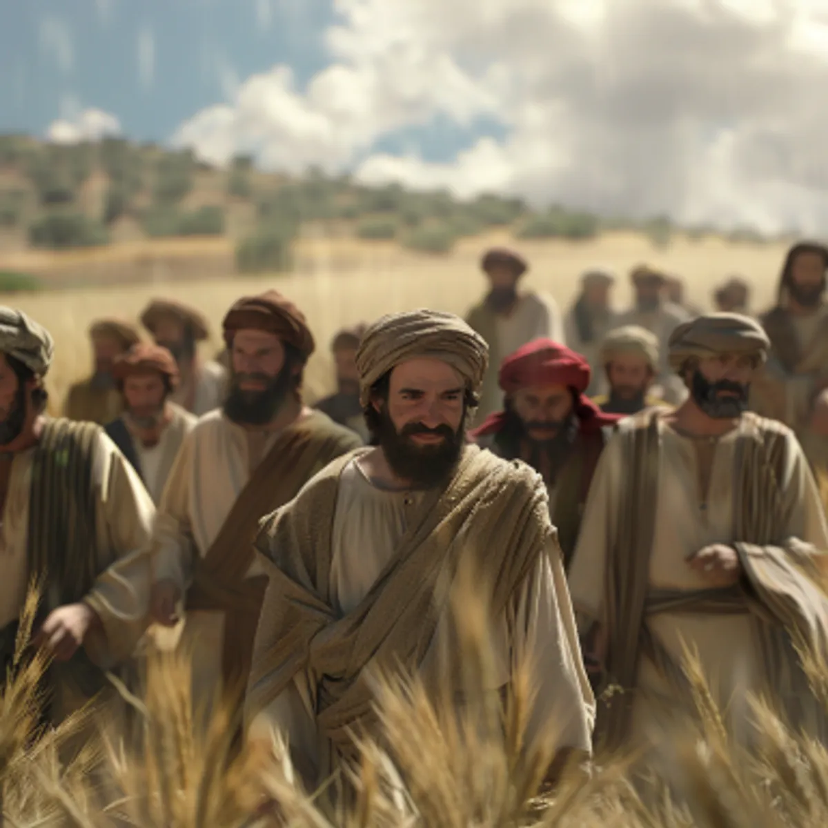 Matthew 12:1 - At that time Jesus went on the sabbath day through the corn; and his disciples were an hungred, and began to pluck the ears of corn, and to eat.