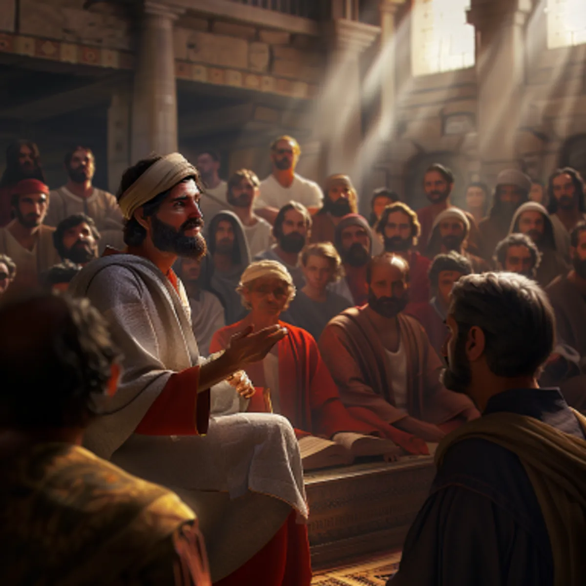 Matteüs 21:23 - En als Hij in den tempel gekomen was, kwamen tot Hem, terwijl Hij leerde, de overpriesters en de ouderlingen des volks, zeggende: Door wat macht doet Gij deze dingen? En Wie heeft U deze macht gegeven?