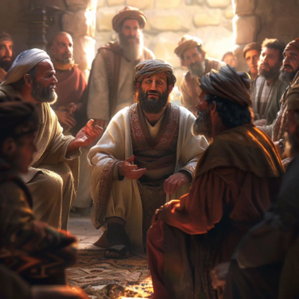 Matta 22:41 - Ferisiler toplu haldeyken İsa onlara şunu sordu: "Mesihle ilgili olarak ne düşünüyorsunuz? O kimin oğludur?" Onlar da, "Davutun Oğlu" dediler.