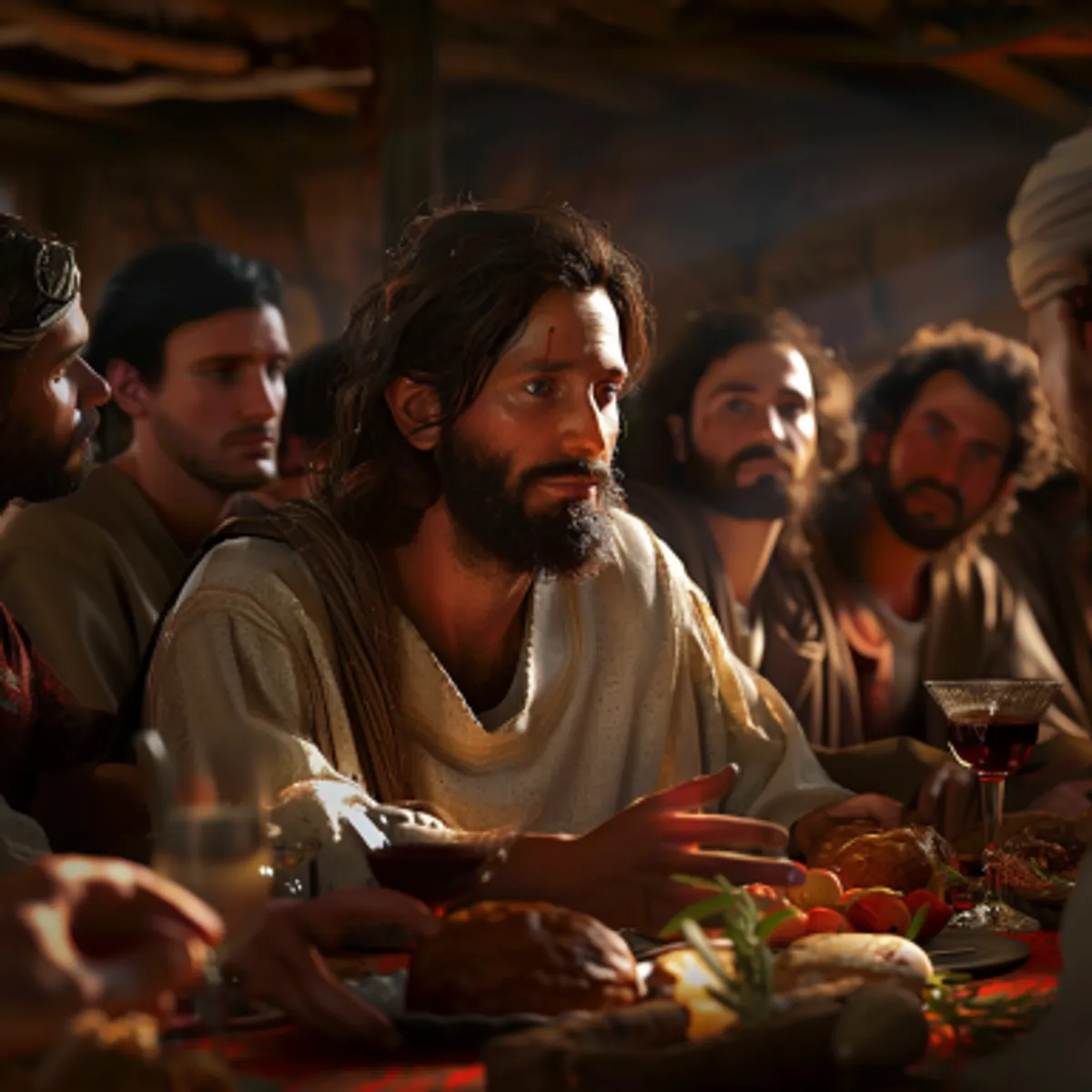 Matthieu 26:26 - Pendant qu'ils mangeaient, Jésus prit du pain; et, après avoir rendu grâces, il le rompit, et le donna aux disciples, en disant: Prenez, mangez, ceci est mon corps.