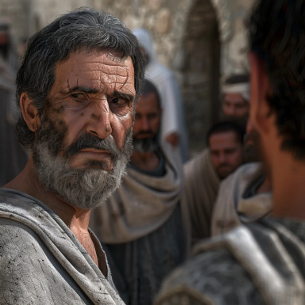 Matthieu 26:69 - Cependant, Pierre était assis dehors dans la cour. Une servante s'approcha de lui, et dit: Toi aussi, tu étais avec Jésus le Galiléen.