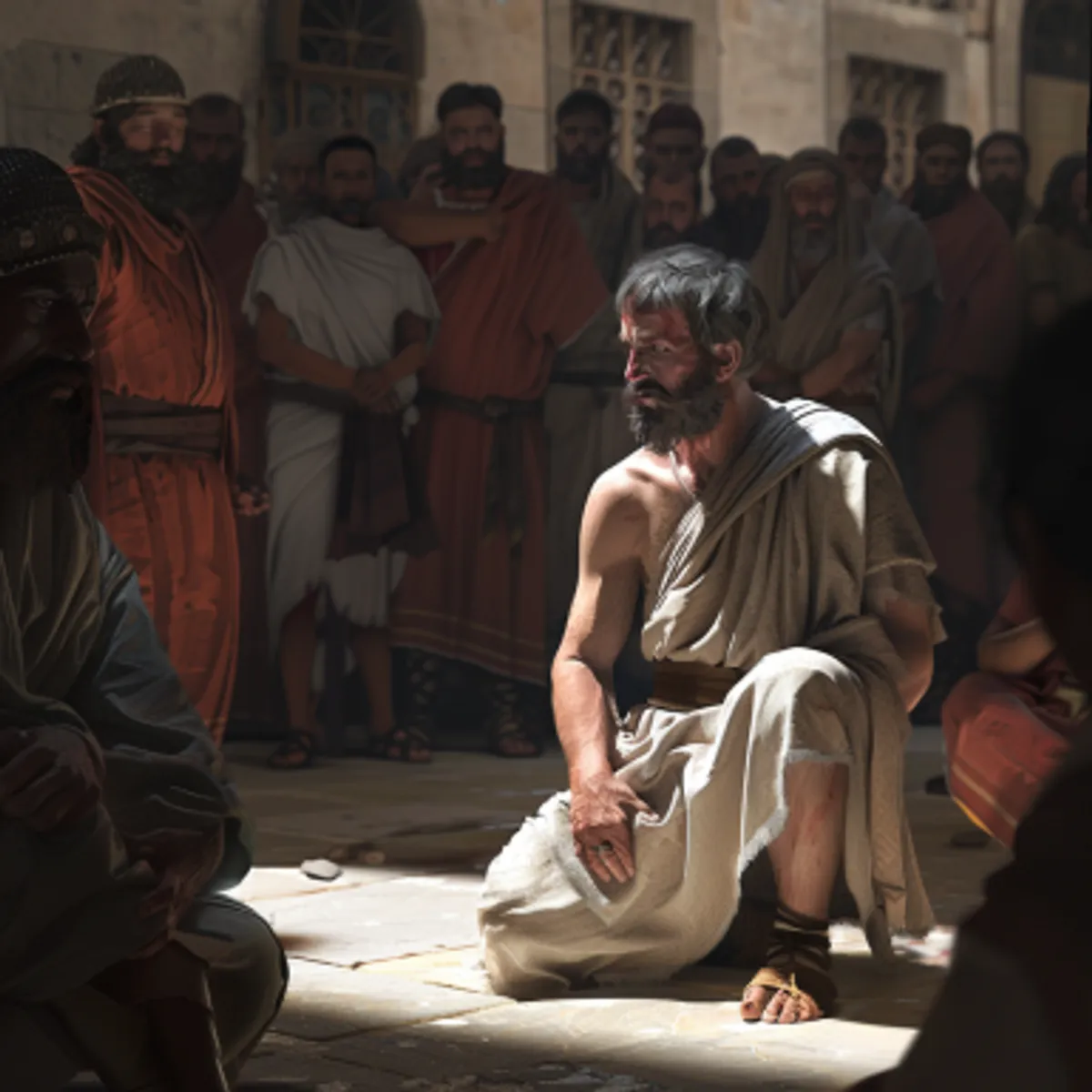 Matthieu 26:70 - Mais il le nia devant tous, disant: Je ne sais ce que tu veux dire.