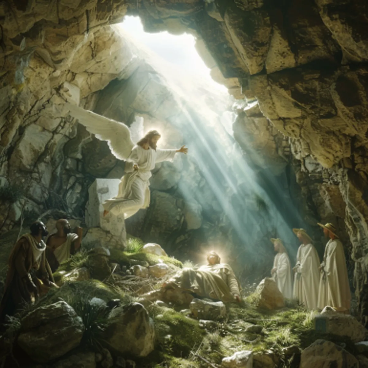 Matthieu 28:2 - Et voici, il y eut un grand tremblement de terre; car un ange du Seigneur descendit du ciel, vint rouler la pierre, et s'assit dessus.