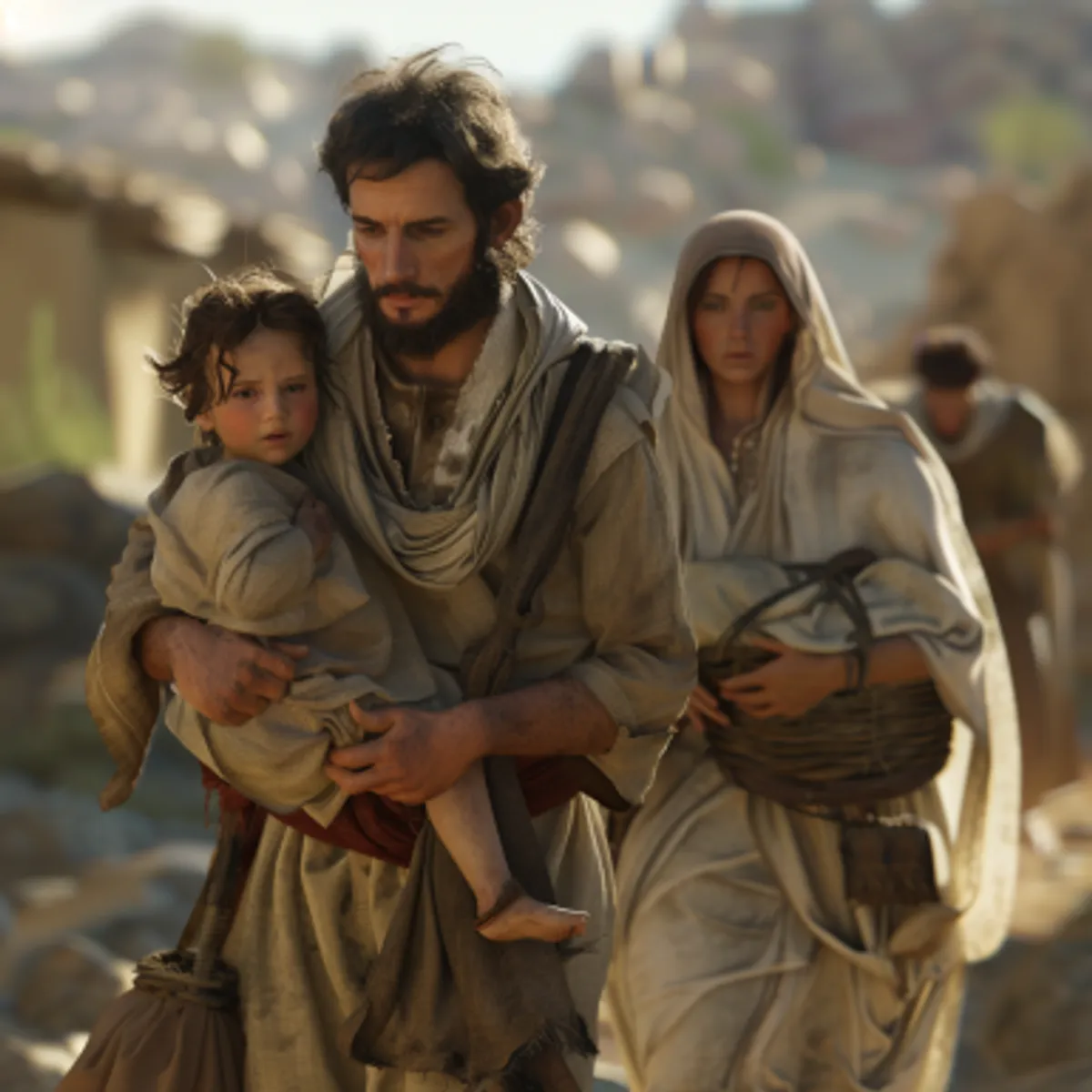 Matthieu 2:13 - Lorsqu'ils furent partis, voici, un ange du Seigneur apparut en songe à Joseph, et dit: Lève-toi, prends le petit enfant et sa mère, fuis en Egypte, et restes-y jusqu'à ce que je te parle; car Hérode cherchera le petit enfant pour le faire périr.