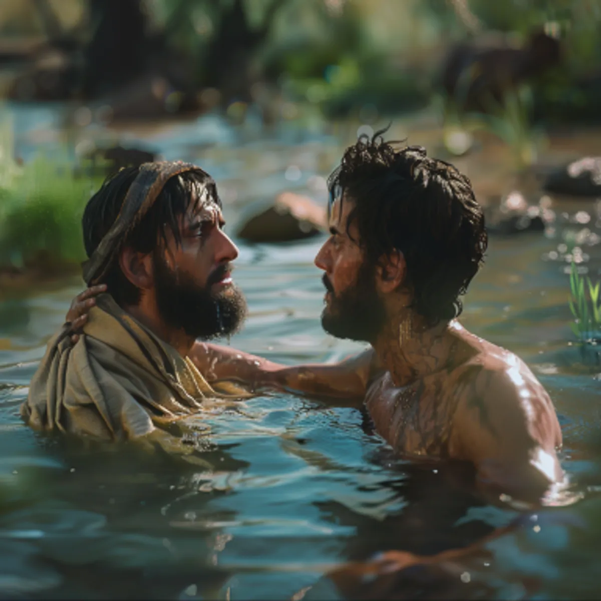 มัทธิว 3:14 - แต่ยอห์นทูลห้ามพระองค์ว่า "ข้าพระองค์ต้องการจะรับบัพติศมาจากพระองค์ ควรหรือที่พระองค์จะเสด็จมาหาข้าพระองค์"