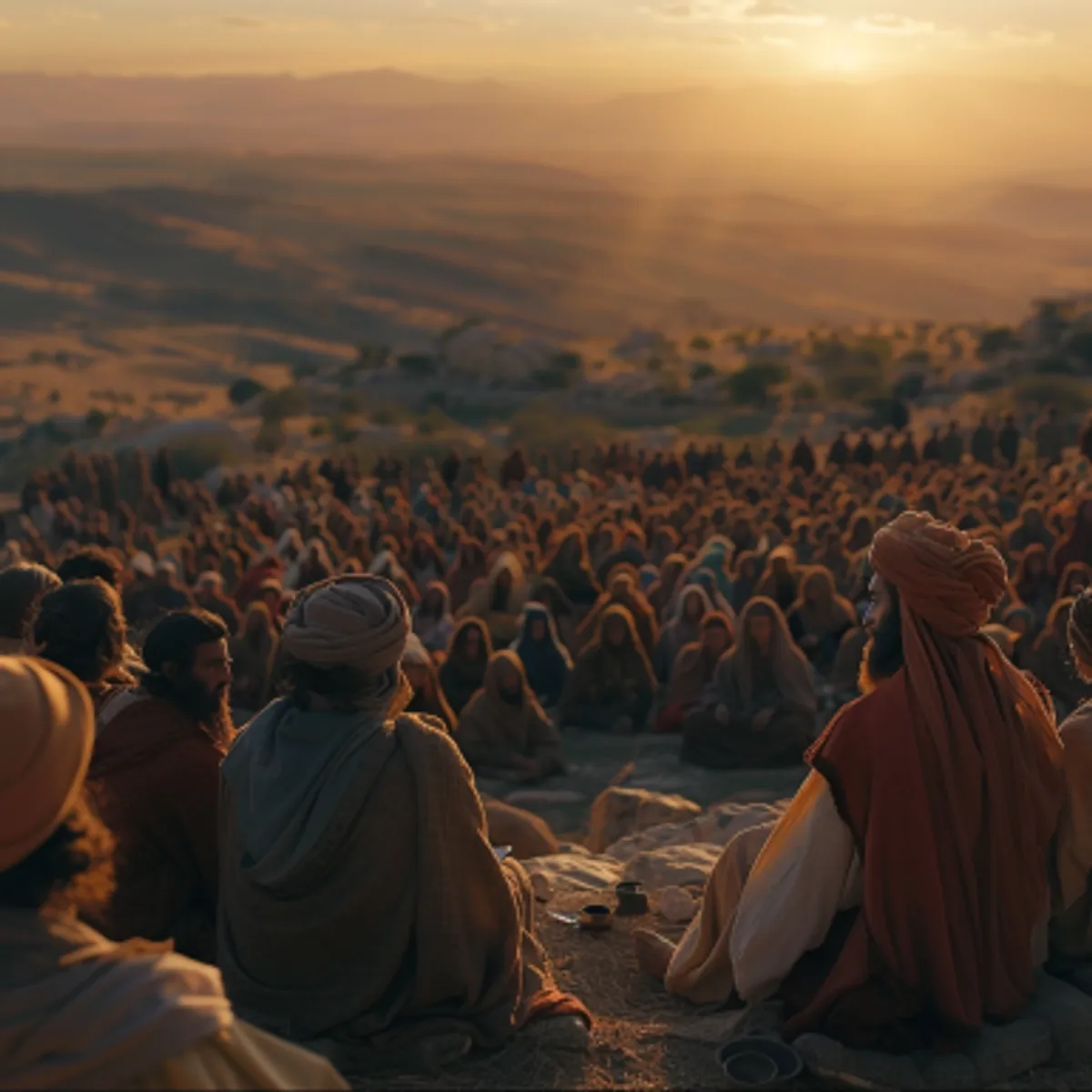 Matthew 5:1 - And seeing the multitudes, he went up into a mountain: and when he was set, his disciples came unto him: