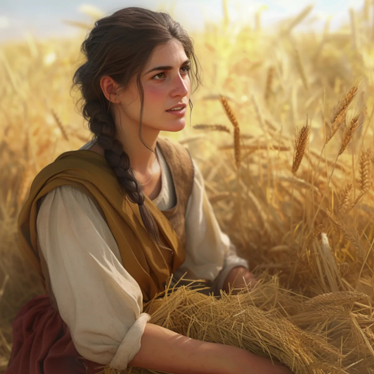 Rut 2 - Ruth y Boaz en el campo