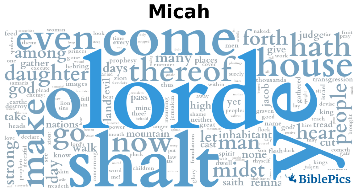 wordcloud for Micah