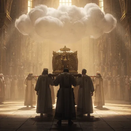 AI-illustratie: De Ark in de Tempel gebracht