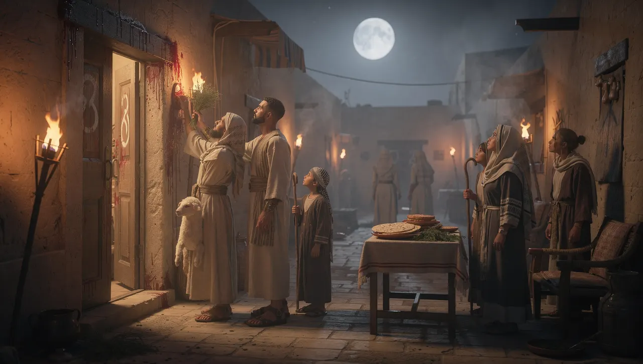 AI illustration: Exodus 12