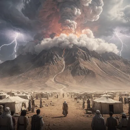 AI illustration: Arrival at Mount Sinai
