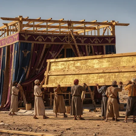 AI illustration: The Ark of the Covenant and the Tabernacle