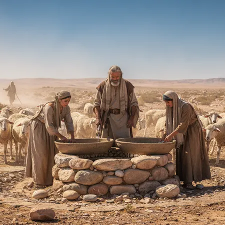 AI illustration: Moses Flees to Midian