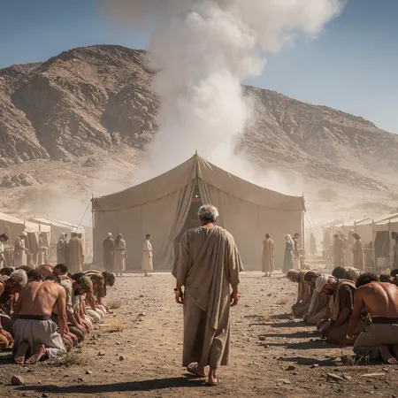 AI illustration: Moses Intercedes for the Israelites