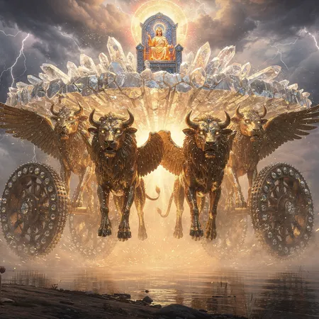 Illustration par IA: La Vision de la Gloire de Dieu