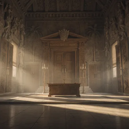 Illustration par IA: Les Chambres Intérieures du Temple