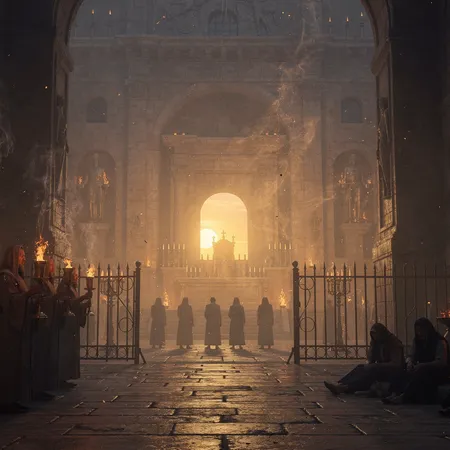 Illustration par IA: Une vision de l'idolâtrie dans le temple