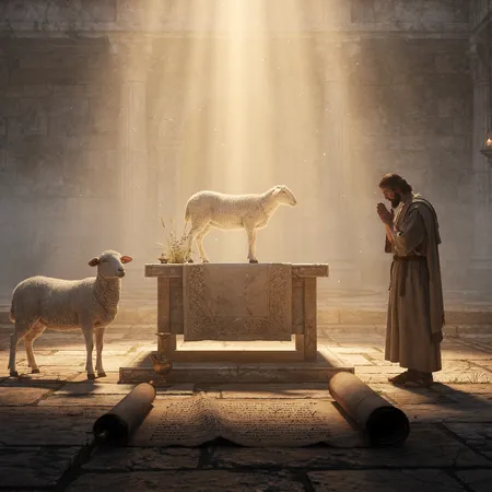 Illustration par IA: Jésus comme le Sacrifice Parfait