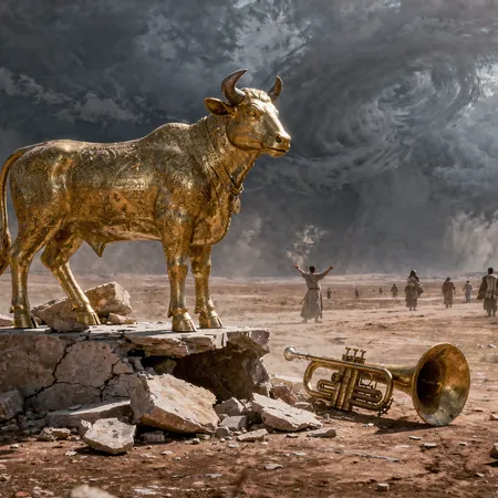 AI illustration: Israel's False Gods
