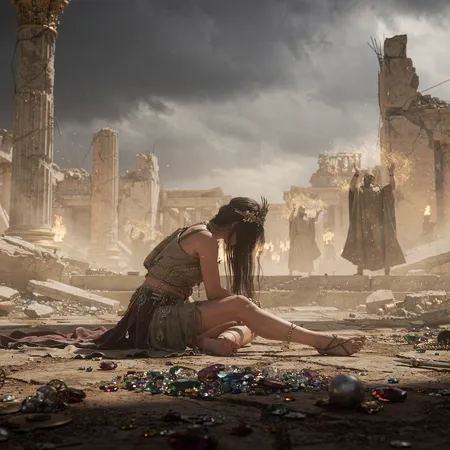 AI illustration: The Fall of Babylon