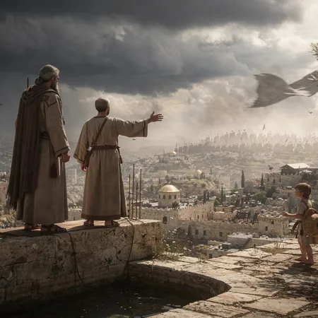 AI illustration: God's Promise to King Ahaz