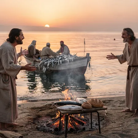 Minh họa bằng AI: Sự phục hồi của Phêrô và ủy thác cho các môn đệ