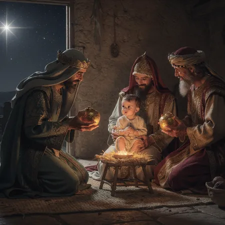 Yapay zekâ çizimi: Magi'nin Ziyareti