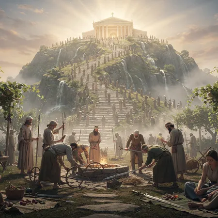 Illustrazione IA: Il futuro regno del Signore